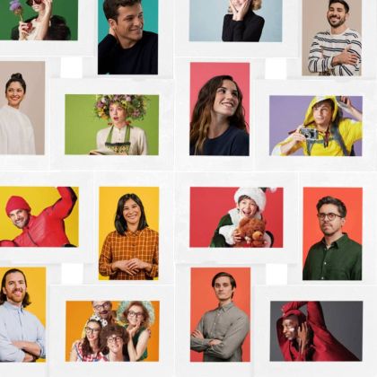 Фоторамка колаж за 24 снимки (10х15 см), бяла, МДФ