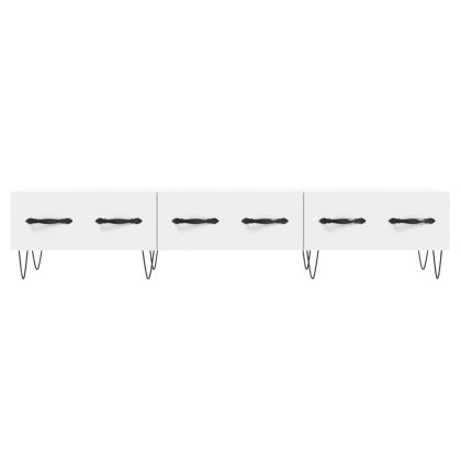 ТВ шкаф, бял, 150x36x30 см, инженерно дърво