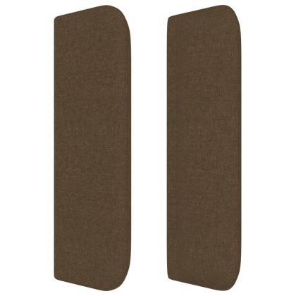 Горна табла за легло, тъмнокафява, 183x16x78/88 см, плат