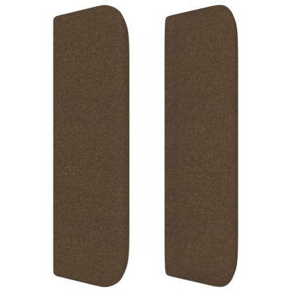 Горна табла за легло, тъмнокафява, 163x16x78/88 см, плат