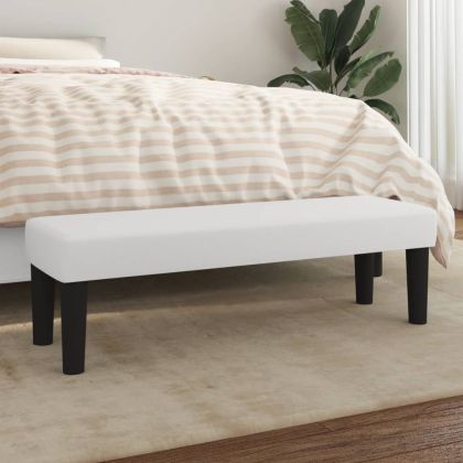 Пейка, бяла, 100x30x30 см, изкуствена кожа