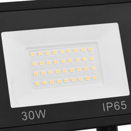 LED прожектор със сензор, 30 W, топло бяло