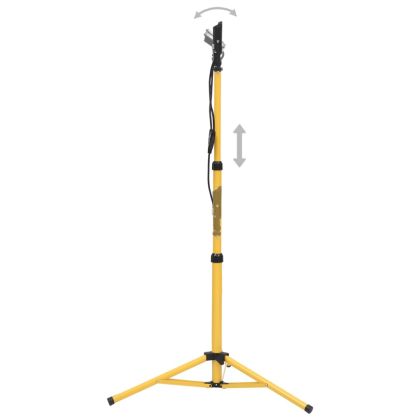 LED прожектор със статив, 2x50 W, топло бяло