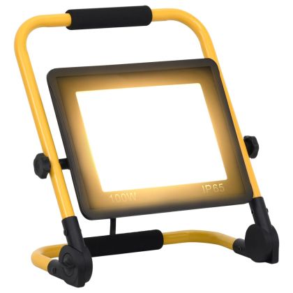 LED прожектор с дръжка, 100 W, топло бяло