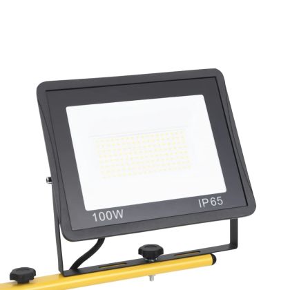 LED прожектор със статив 2x100 W студено бяло