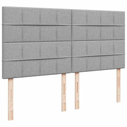 Османска легло с матрак, светлосиво, 180x200 см, плат