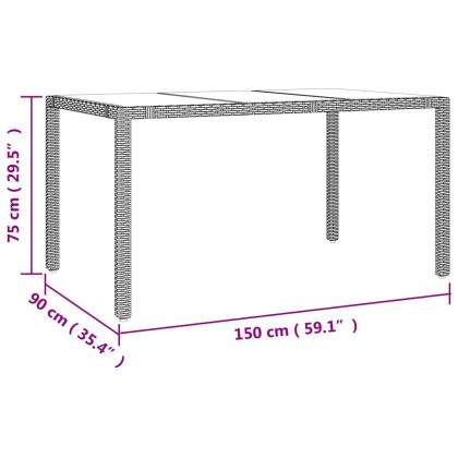 Градински бистро комплект с възглавници 5 части бежов полиратан