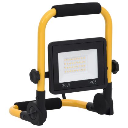 LED прожектор с дръжка, 30 W, топло бяло