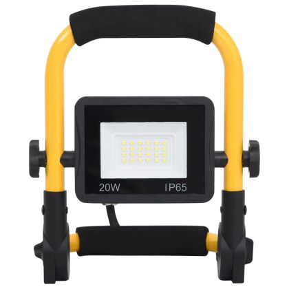 LED прожектор с дръжка, 20 W, студено бяло