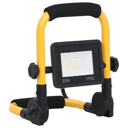 LED прожектор с дръжка, 20 W, студено бяло