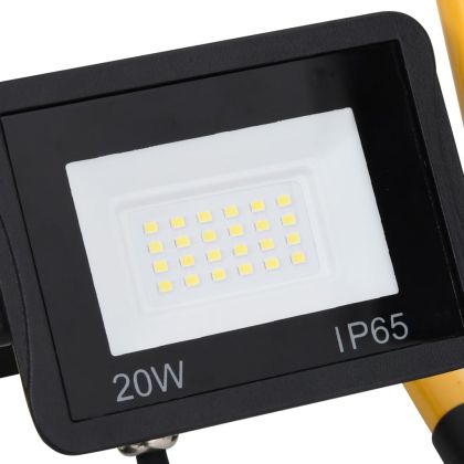 LED прожектор с дръжка, 20 W, студено бяло