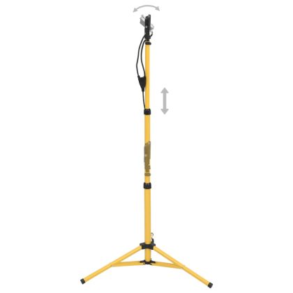 LED прожектор със статив, 2x20 W, студено бяло