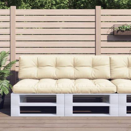 Палетни възглавници, 2 бр, кремави, текстил