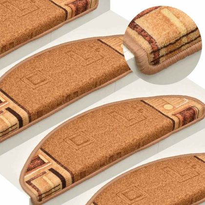 Самозалепващи стелки за стъпала, 15 бр, бежови, 65x21x4 см