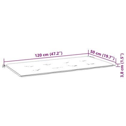 Пейка Батавия с кралскосиня възглавница, 120 см, тик масив