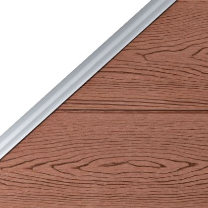 Комплект WPC ограда 1 квадратна + 1 скосена 273x186 см кафява