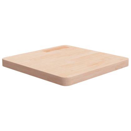 Квадратен плот за маса, 50x50x4 см, необработен дъб масив