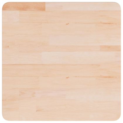 Квадратен плот за маса, 50x50x4 см, необработен дъб масив