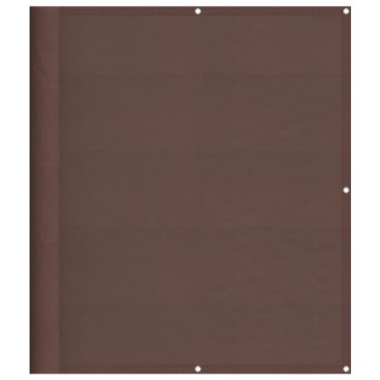 Балконски параван кафяв 120x1000 см 100% полиестер оксфорд