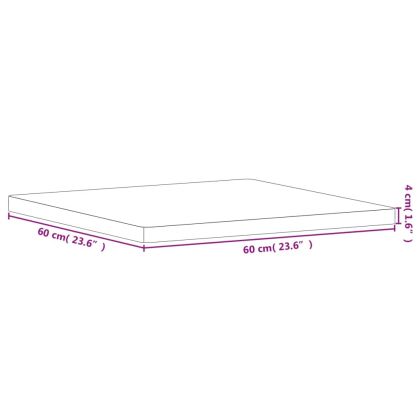 Плот за маса 60x60x4 см квадратен масивен бук