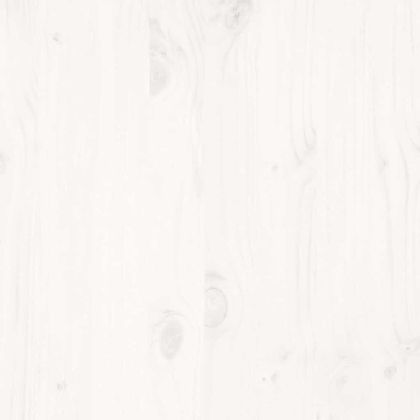 Рамка за легло без матрак, бял, 140x190 см, бор масив