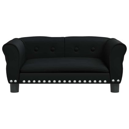 Кучешко легло, черно, 70x45x30 см, изкуствена кожа