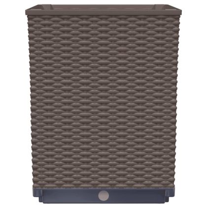 Кашпи, 2 бр, Кафяви, 30x30x37 см, полипропилен