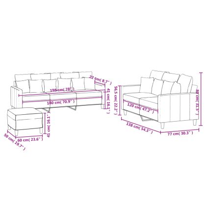 Комплект дивани от 3 части с възглавници, виненочервен, кадифе