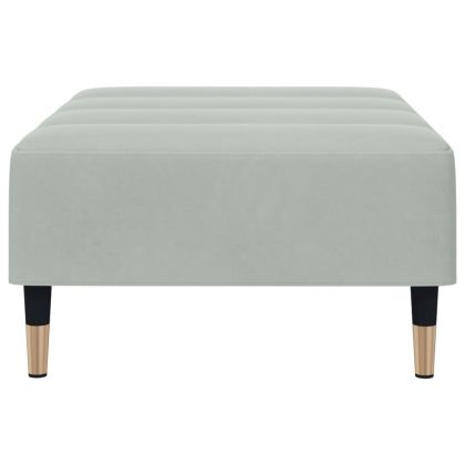 Табуретка, светлосива, 77x55x31 см, кадифе