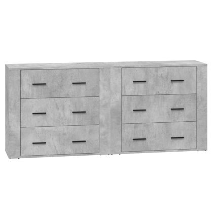 Сайдборди, 2 бр, бетонно сиви, инженерно дърво