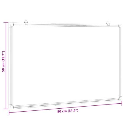 Магнитна бяла дъска 80x50x1,7 см алуминий