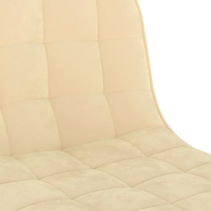 Бар табуретки, 2 бр, кремави, кадифе