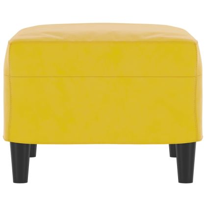 Табуретка, Жълт, 60x50x41 см, кадифе