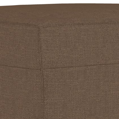 Комплект дивани 3 части кафяв текстил