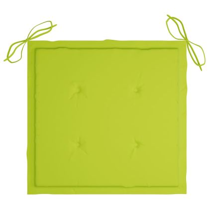 Сгъваеми градински столове, 2 бр, с възглавници, бамбук