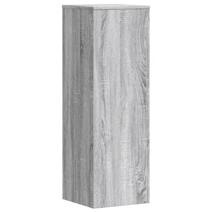 Стойки за растения 2 бр сив сонома 33x33x100 см инженерно дърво