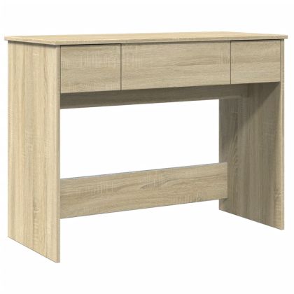 Тоалетка с огледало, дъб сонома, 100x45x76 см