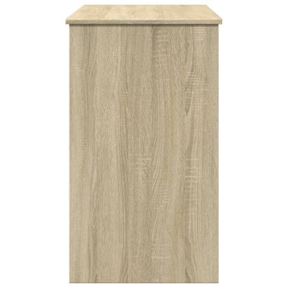 Тоалетка с огледало, дъб сонома, 100x45x76 см