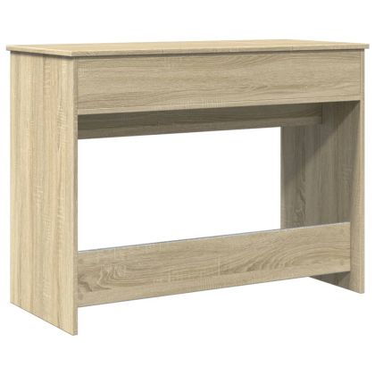 Тоалетка с огледало, дъб сонома, 100x45x76 см