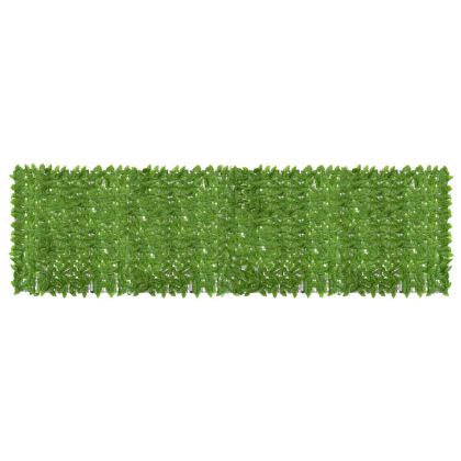 Балконски параван със зелени листа, 500x150 см