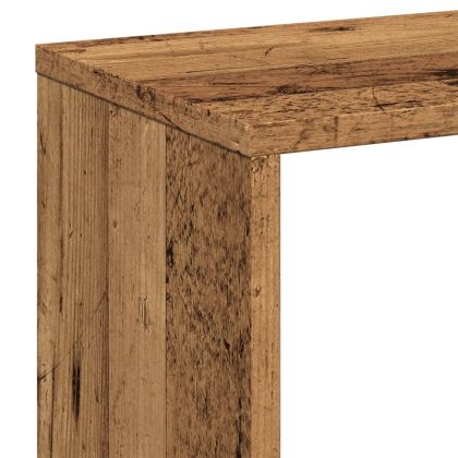 Разделител за стая / библиотека, старо дърво, 67x25x161,5 см