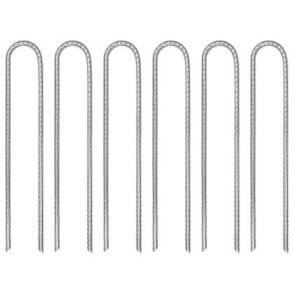 Колче за палатка 6 бр U-образно 30 см Ø7 мм поцинкована стомана