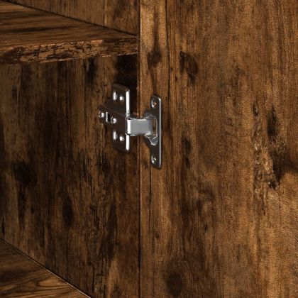 Висок шкаф, опушен дъб, 30x42,5x185 см, инженерно дърво