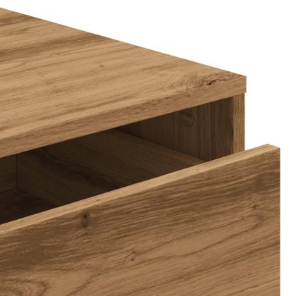 Ъглов скрин с чекмеджета дъб артизан 80x41x58см инженерно дърво