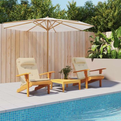 Възглавници за столове Адирондак, 2 бр, бежови, Оксфорд плат