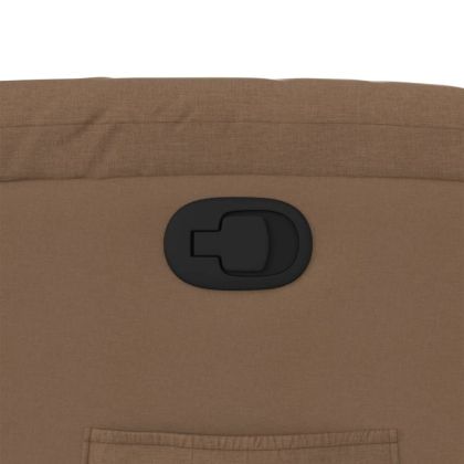 Изправящ реклайнер стол, кафяв, текстил