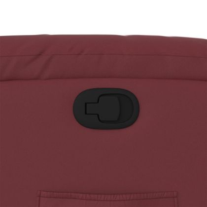 Изправящ реклайнер стол, виненочервен, изкуствена кожа