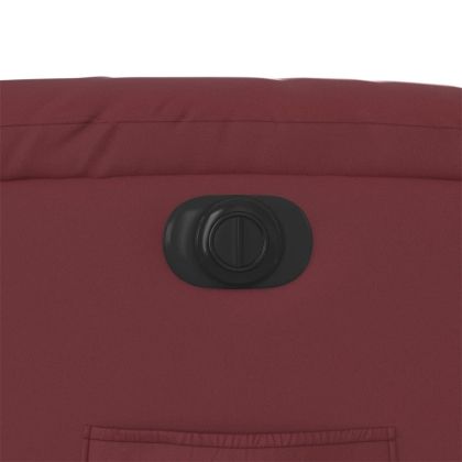 Електрически наклоняем стол, виненочервен, изкуствена кожа