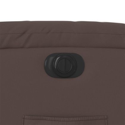 Електрически изправящ реклайнер стол, кафяв, изкуствена кожа