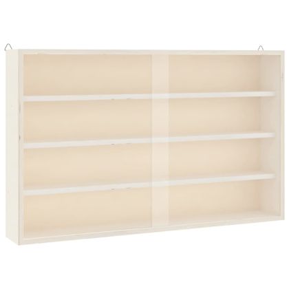 Дървена колекционерска витрина с врати 60x8,5x37 см